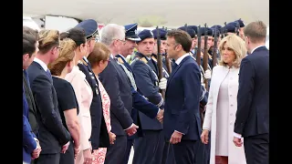 Macron state visit - arrival at BER airport