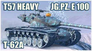 T57 Heavy, T-62A & Jg.Pz. E 100 • WoT Blitz Gameplay