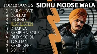 Sidhu MooseWala Top 10 Songs Collection JukeBox Street Records