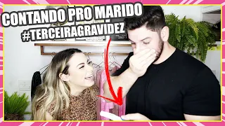 CONTANDO PARA O MARIDO QUE ESTOU GRÁVIDA *Reação dele | Kathy Castricini