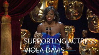 Viola Davis wins the Best Supporting Actress BAFTA for Fences - The British Academy Film Awards 2017