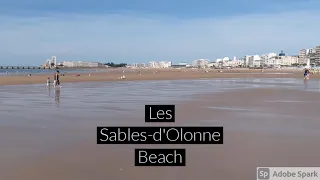 Les sables d'olonne beach filmed in 2019. pre covid 19