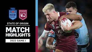 NSW Blues v QLD Maroons | Match Highlights | State of Origin I, 2022 | NRL