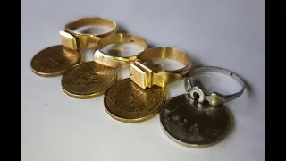 Anillo de monedas diseño cofre