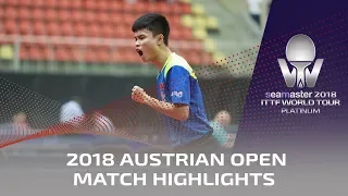 Zhou Qihao vs Rares Sipos | 2018 ITTF Austrian Open Highlights (Pre)