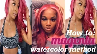 VALENTINE'S DAY EDITION MAGENTA/HOT PINK HAIR | TWO-TONE WATERCOLOR METHOD