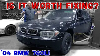 Fixing a high mile German car?! Is this '04 BMW 760LI with a V12 worth it? CAR WIZARD breaks it down