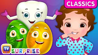 ChuChu TV Classics - Brush Your Teeth | Good Habits Surprise Eggs Nursery Rhymes Toys