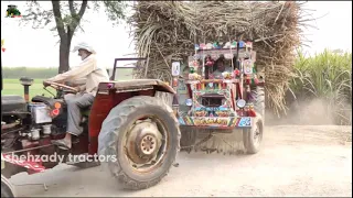MF 235 Tractor Sugarcane Load Trolley Fail On Ramp With Help MF 240 Tractor |  Massey Ferguson 235