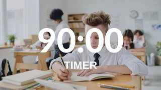 📝School Exams Ambience 📚90 min Ambient Exam Hall Sounds Timer - 90 Min of the real exam room sound