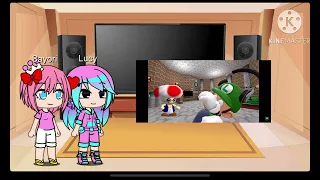 Getting over it…with a Gun|| Lucy & Sayori React to Luigi Plays Getting over it with a Gun