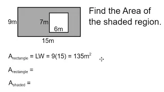 Find Area of the Shaded Region Example 1