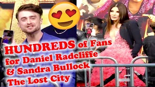 HUNDREDS of Fans for Daniel Radcliffe & Sandra Bullock @ The Lost City Premiere