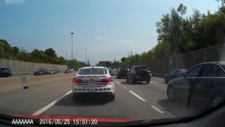 Lambo using DVP (Don Valley Parkway) Bus By-Pass Lane Dashcam