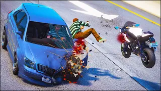 GTA 5 Crazy Motorcycle Crashes Episode 01 (Euphoria Physics Showcase)