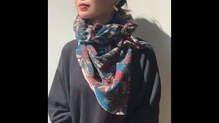 et plus presents【HOW TO TIE A SCARF　スカーフの巻き方講座】＃アフガン巻き