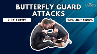 Using 2 on 1 Grips and Inside Bicep Control to Attack from Butterfly Guard