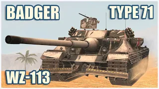 FV217 Badger, Type 71 & WZ-113 • RASEINIAI HEROES WoT Blitz