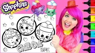 Coloring Shopkins Ice Cream Queen GIANT Coloring Page Prismacolor Markers | KiMMi THE CLOWN
