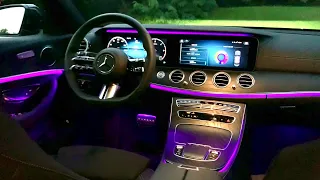 New Mercedes E-CLASS 2021 (Facelift) - Crazy AMBIENT LIGHTS demonstration (AMG Line interior)