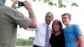 President Obama Takes a Walk, Surprises Tourists