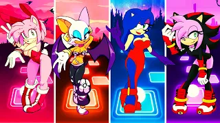Amy Rose vs Rouge vs Sonic vs Shadow | Tiles Hop