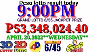 9pm lotto result APRIL 20,2022**WEDNESDAY**