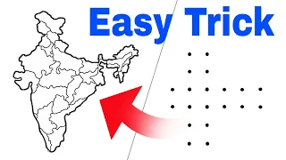 India map easy trick | How to draw India map With Dots | India map drawing | map of india