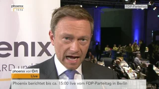 Bundesparteitag FDP: Christian Lindner im Interview am 29.04.2017