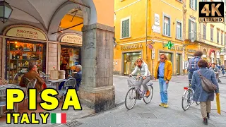 PISA, ITALY 🇮🇹  City walking tour in 4K at 60fps HDR