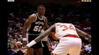 MVP Battle Hakeem Olajuwon & David Robinson Face Off In Houston! Playoff Intensity! NBA On NBC 1994