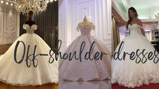 Off-shoulder gowns 2024||Princess dresses