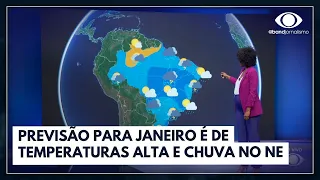 Previsão do tempo para janeiro é de temperaturas alta e chuva no NE | Jornal da Band