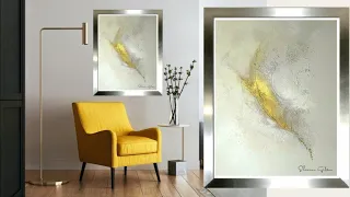 ELEGANT Textured Wall Art on Canvas / Abstract Acrylic Painting Tutorial / Abstract Art (384)