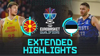 North Macedonia 🇲🇰 v Estonia 🇪🇪 | Extended Highlights | FIBA EuroBasket 2025 Qualifiers