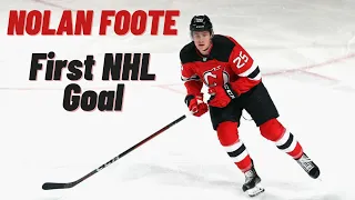 Nolan Foote #25 (New Jersey Devils) first NHL goal Apr 20, 2021