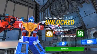 Unlocking Optimus Maximus in Transformers Earth War.