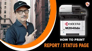 How To Print Kyocera Report  / Status Page I Ecosys M2040dn I 2022