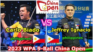 Carlo Biado vs Jeffrey Ignacio | WPA 9-Ball China Open 2023 Full Match