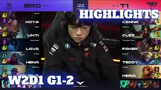 T1 vs BRO - Game 2 Highlights | Week 2 Day 1 LCK Summer 2021 | T1 vs Fredit BRION G2