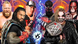 WWE 2K23 - ROMAN REIGNS BROCK LESNAR & JOHN CENA VS THE FIEND KANE & DEMON BALOR - RCB VS TEAM MASK
