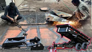 Making a New Hydraulic Scissor Hoist Kit For Dump Trailer ||  Hydraulic Scissor Hoist Fabrication