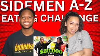 SIDEMEN $20,000 A-Z EATING CHALLENGE | RAE & JAE
