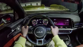 2023 Kia Sportage Hybrid SX Prestige - POV Night Drive (Binaural Audio)