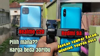 komparasi Redmi 9a vs Realme c20 || hp 1jt terbaik