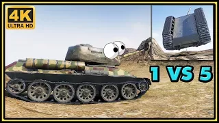 T-34-85M - 9 Kills - 5,1K Damage - 1 VS 5 - World of Tanks Gameplay