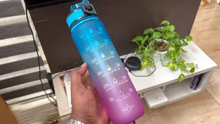 SOLARA Unbreakable Water Bottle 1 Litre with Motivational | UNBOX