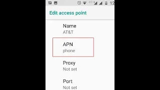 AT&T 4G LTE APN Settings for Android Galaxy