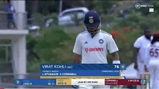 Virat Kohli wicket today | IND vs WI  1st Test 2023 highlights | Virat Kohli 76 vs Australia