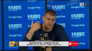 Postgame | Nikola Jokic sends WARNING to Timberwolves after Nuggets eliminate Lakers in Game 5